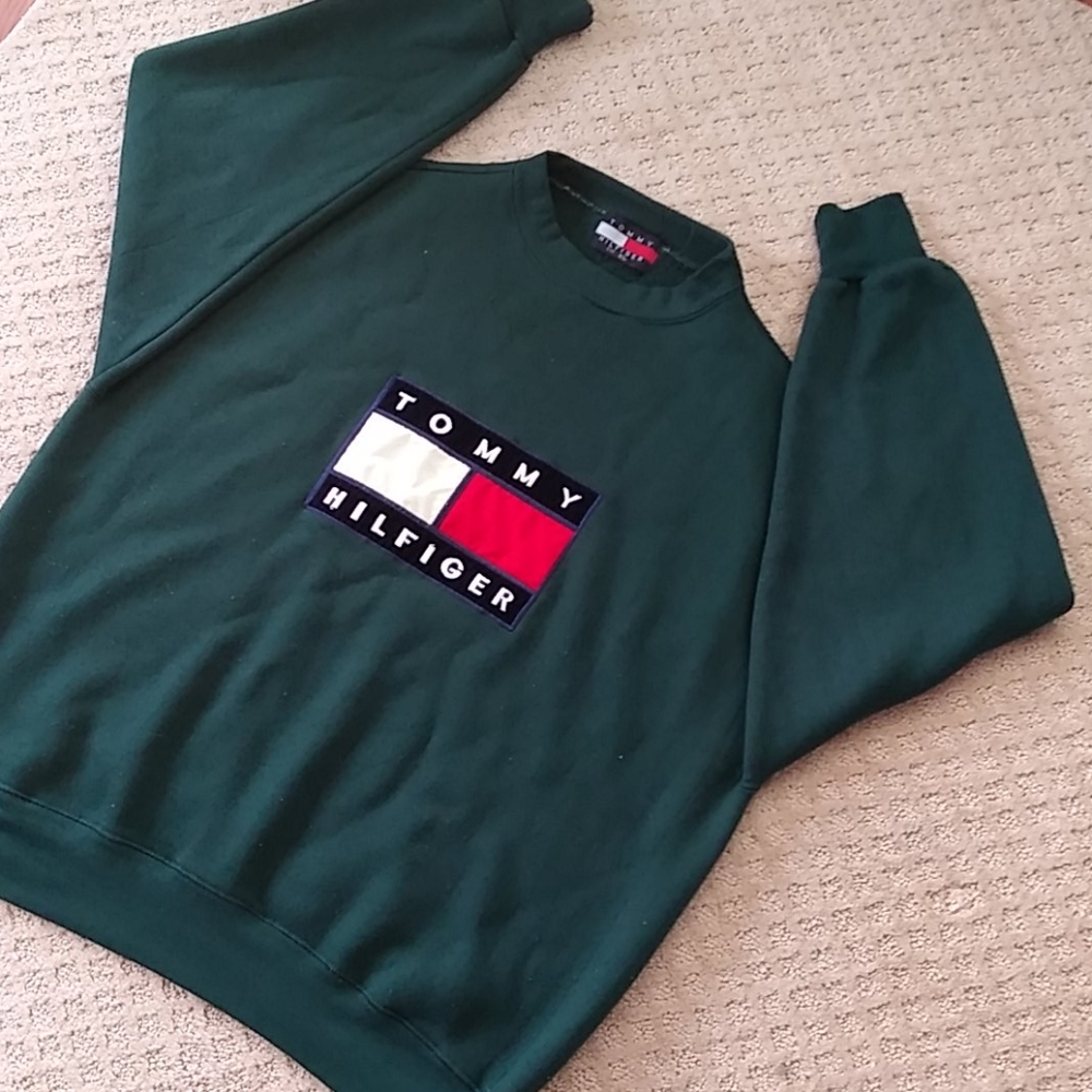 Vintage Hunter Green Tommy Hilfiger Long Sleeve - Picture 4 of 11